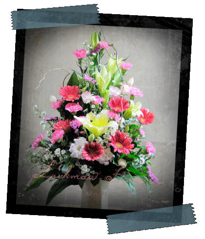 แบบแจกันดอกไม้สด014 @ร้านดอกไม้ลูกแมว [Lukmaw-flower.com]